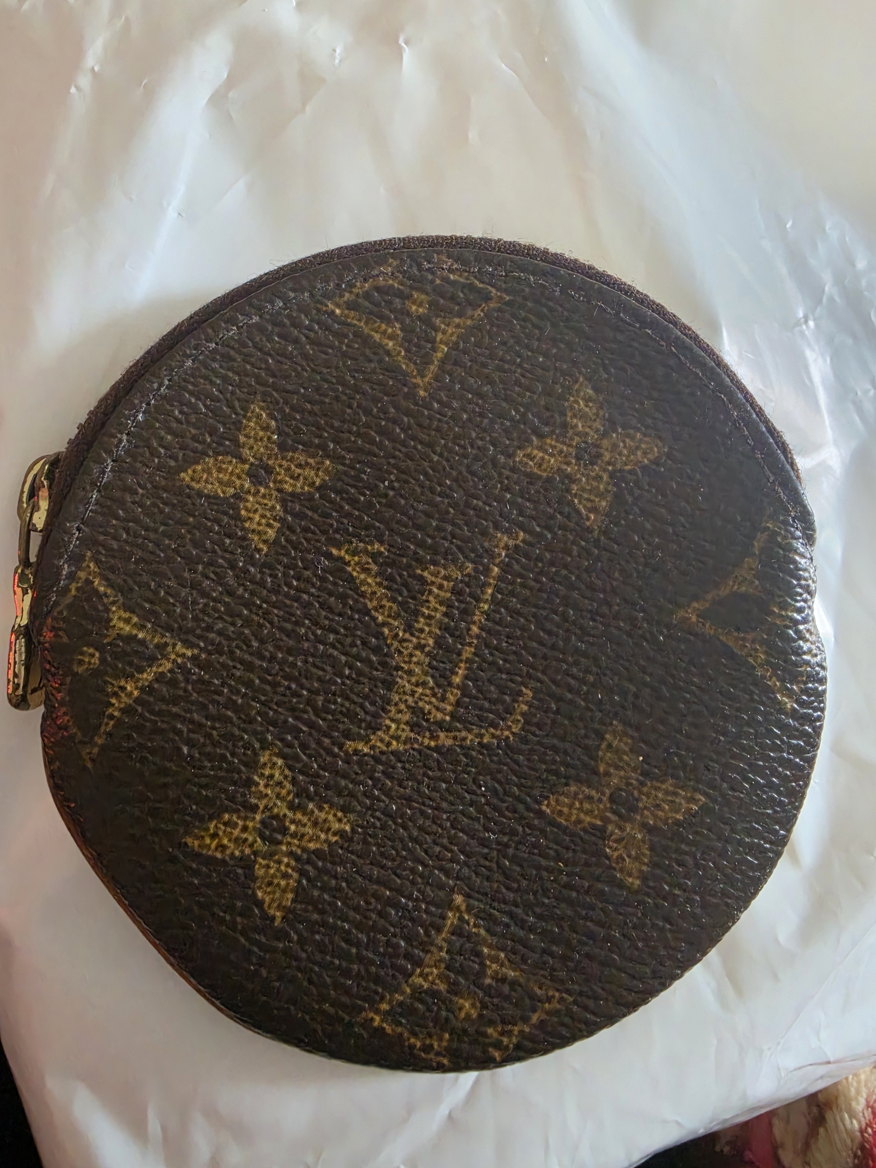 Louis Vuitton Round Monogram Coin Pouch - Brown/Gold
